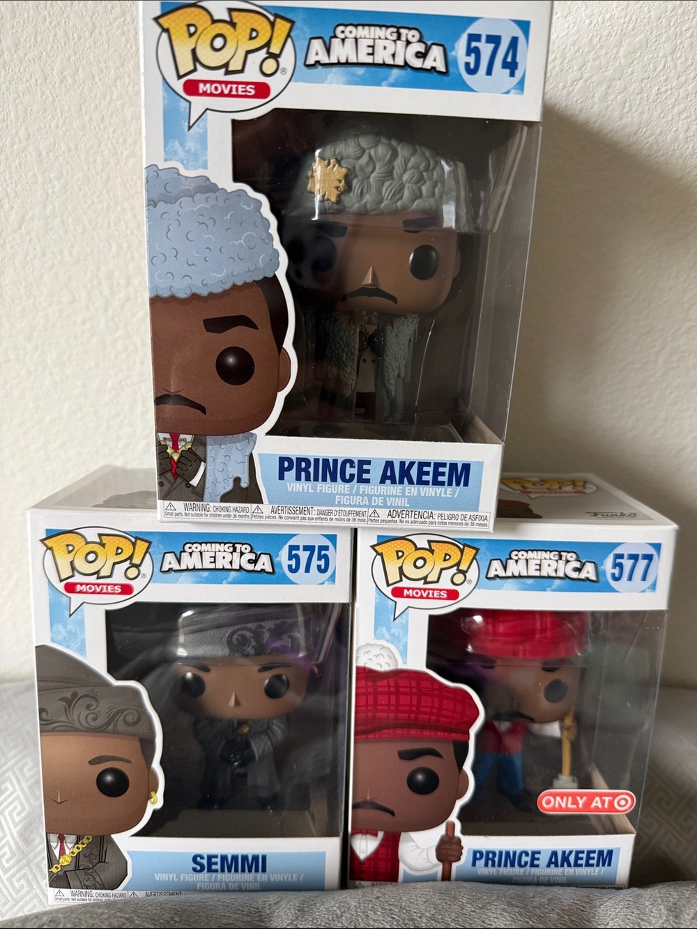 Coming to America Funko Prince Akeem #574 & #577 Semmi #575